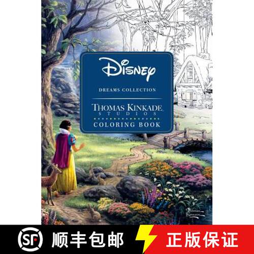 【3-4周达】Disney Dreams Collection Thomas Kinkade Studios Coloring Book [9781449483180]