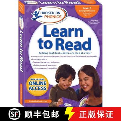 【3-4周达】Hooked on Phonics Learn to Read - Level 3, Volume 3: Emergent Readers (Kindergarten Ages 4-6) [9781940384122]