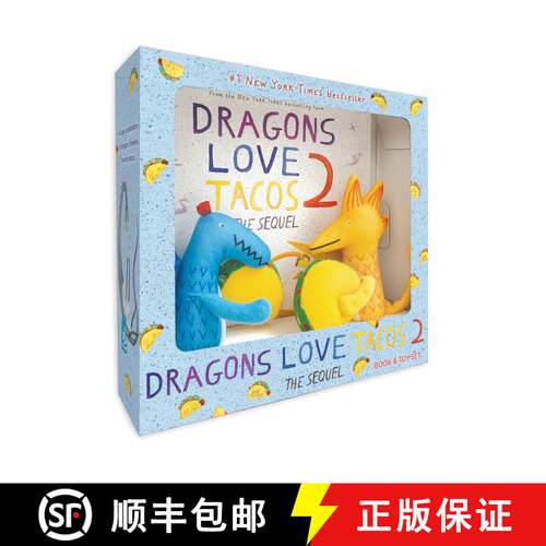 【3-4周达】Dragons Love Tacos 2 Book and Toy Set [With Toy] [9781984815774]
