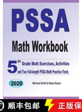 预订 PSSA Math Workbook: 5th Grade Math Exercises, Activities, and Two Full-Length PSSA Math Practice... [9781646126576]