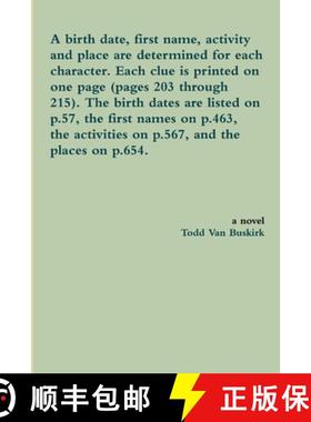 【3-4周达】Birth Date, First Name, Activity and Place are Determined for Each Character. Each Clue is... [9781312917217]