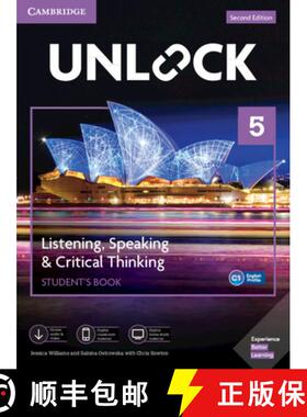 【2-3周达】剑桥初中教材 Unlock Level 5 Listening, Speaking & Critical Thinking Student's Book, Mob Ap... [9781108567916]