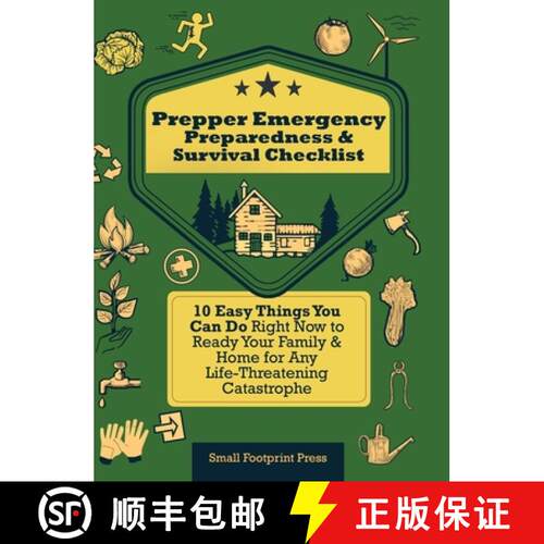 【3-4周达】精装 Prepper Emergency Preparedness Survival Checklist: 10 Easy Things You Can Do Right No... [9781914207600]