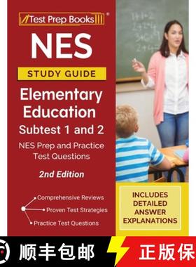 【3-4周达】NES Study Guide Elementary Education Subtest 1 and 2: NES Prep and Practice Test Questions... [9781628459234]