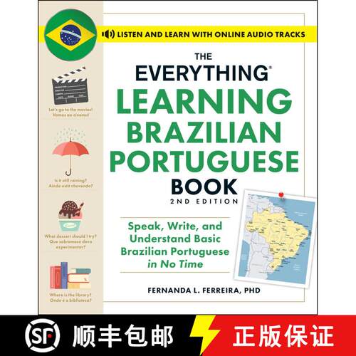 【3-4周达】The Everything Learning Brazilian Portuguese Book, 2nd Edition: Speak, Write, and Understa... [9781507223154]