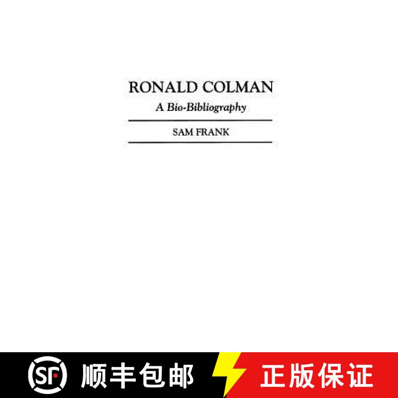 【3-4周达】Ronald Colman: A Bio-Bibliography [9780313264337]