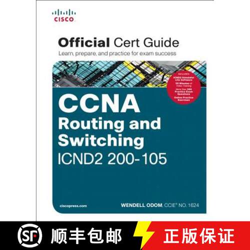 【3-4周达】精装 CCNA Routing and Switching Icnd2 200-105 Official Cert Guide [With DVD] [9781587205798]