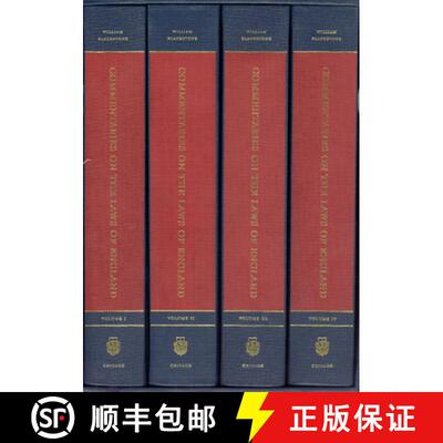 【3-4周达】精装 Commentaries on the Laws of England, A Facsimile of the First Edition of 1765-1769: A... [9780226055473]