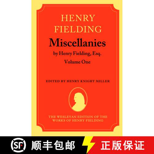 【3-4周达】精装 Miscellanies by Henry Fielding, Esq: Volume One [9780198124351]