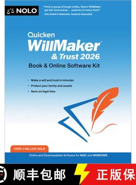 预订 Quicken Willmaker & Trust 2026: Book & Online Software Kit [9781413332940]