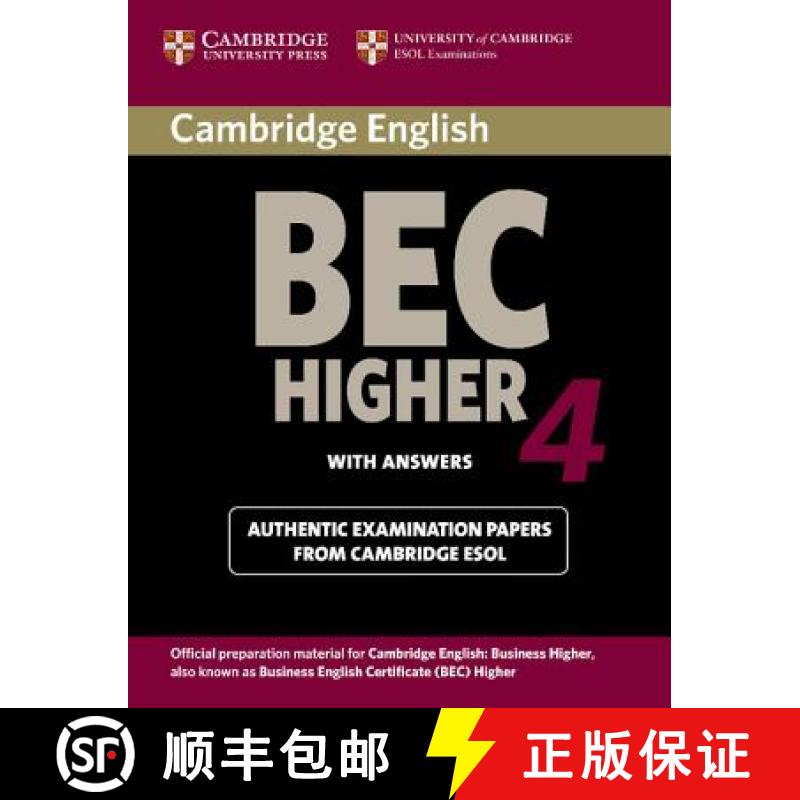 预订 Cambridge BEC 4 Higher Student's Book with answers: Examination Papers from University of Cambri... [9780521739207]