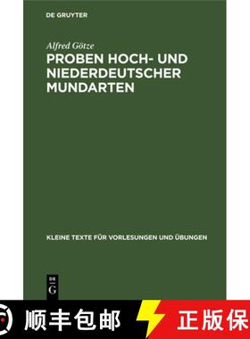 预订 Proben Hoch- Und Niederdeutscher Mundarten [9783110997064]
