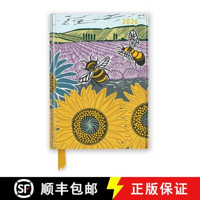 【3-4周达】Kate Heiss: Sunflower Fields 2026 Luxury Diary Planner - Page to View with Notes [9781835624654]