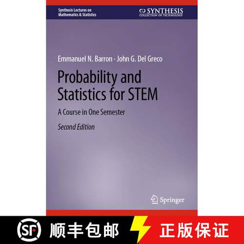 【3-4周达】精装 Probability and Statistics for STEM: A Course in One Semester (Second Edition 2024) [9783031389849]