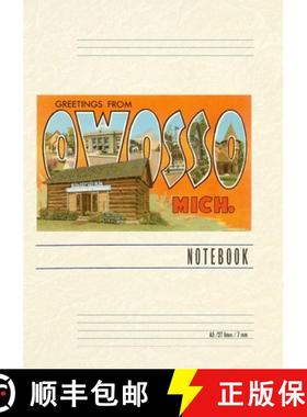 【3-4周达】Vintage Lined Notebook Greetings from Owosso [9798385425761]