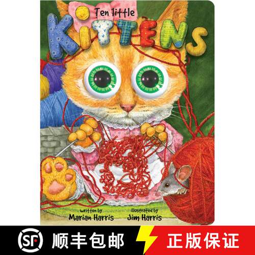 【3-4周达】Ten Little Kittens Board Book: An Eyeball Animation Book [9781449401757]