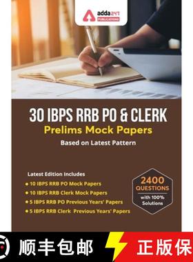 【3-4周达】30 IBPS RRB PO & Clerk Prelims Mock Papers Practice Book English Medium [9789388964692]