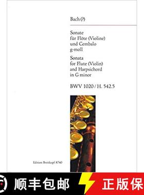 现货 SONATA IN G MINOR BWV 1020 BWV 1020 FLTE [9790004181669]