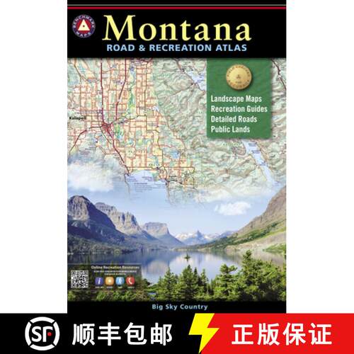 【3-4周达】Benchmark Montana Road & Recreation Atlas, 5th Edition [9781734315073]