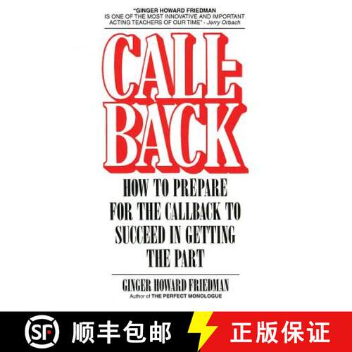 【3-4周达】Callback: How to Prepare for the Callback to Succeed in Getting the Part [9780879100773]