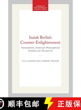 【3-4周达】Isaiah Berlin`s Counter–Enlightenment – Transactions, American Philosophical Society (vo... [9780871699350]