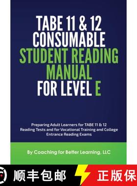 【3-4周达】TABE 11and 12 Consumable Student Reading Manual for Level E [9781737760825]