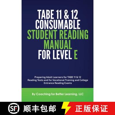 【3-4周达】TABE 11and 12 Consumable Student Reading Manual for Level E [9781737760825]