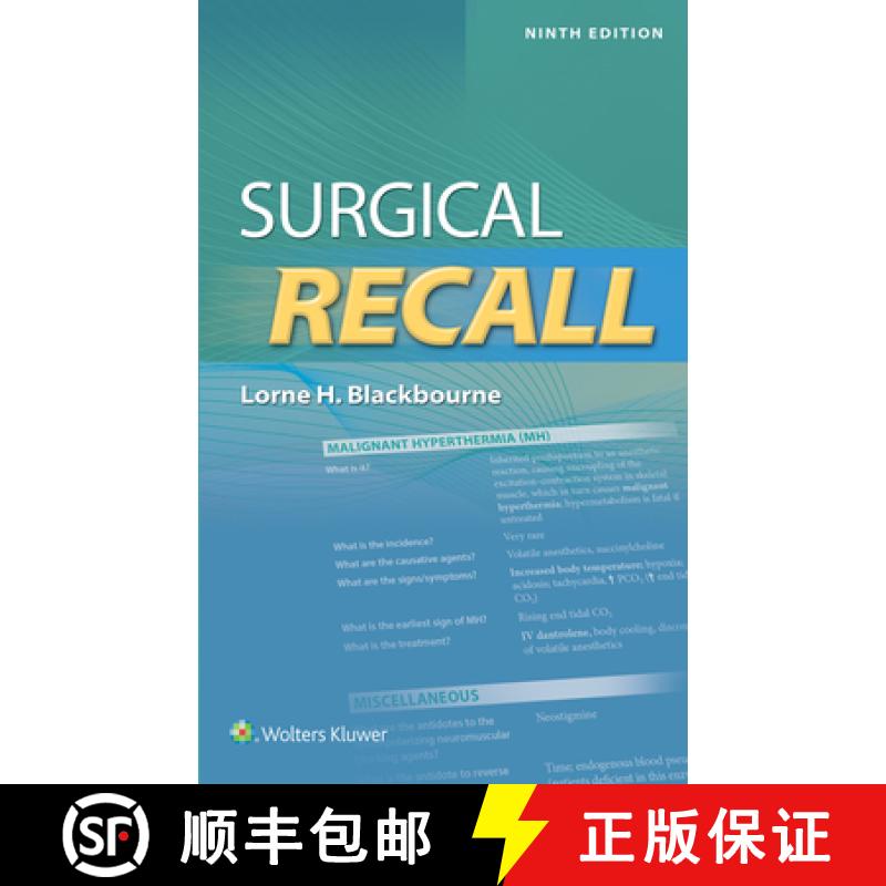 【2-3周达】Surgical Recall, International Edition [9781975152970]