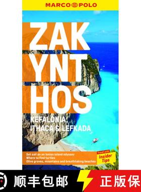 【3-4周达】Zakynthos and Kefalonia Marco Polo Pocket Travel Guide - with pull out map: Includes Ithac... [9781914515576]