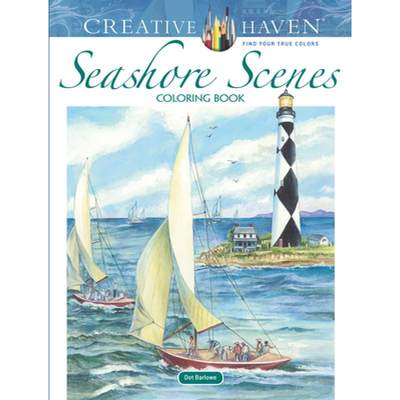 【4周达】Creative Haven Seashore Scenes Coloring Book [9780486818009]