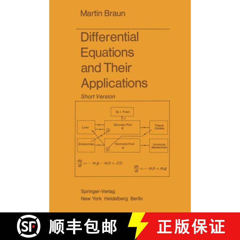 【3-4周达】Differential Equations and Their Applications : Short Version [9781468400557]