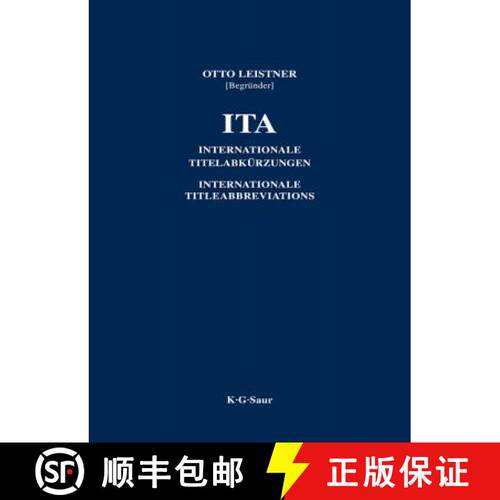 【3-4周达】精装 ITA / International Title Abbreviations of Periodicals, Newspapers, Important Handboo... [9783598694370]