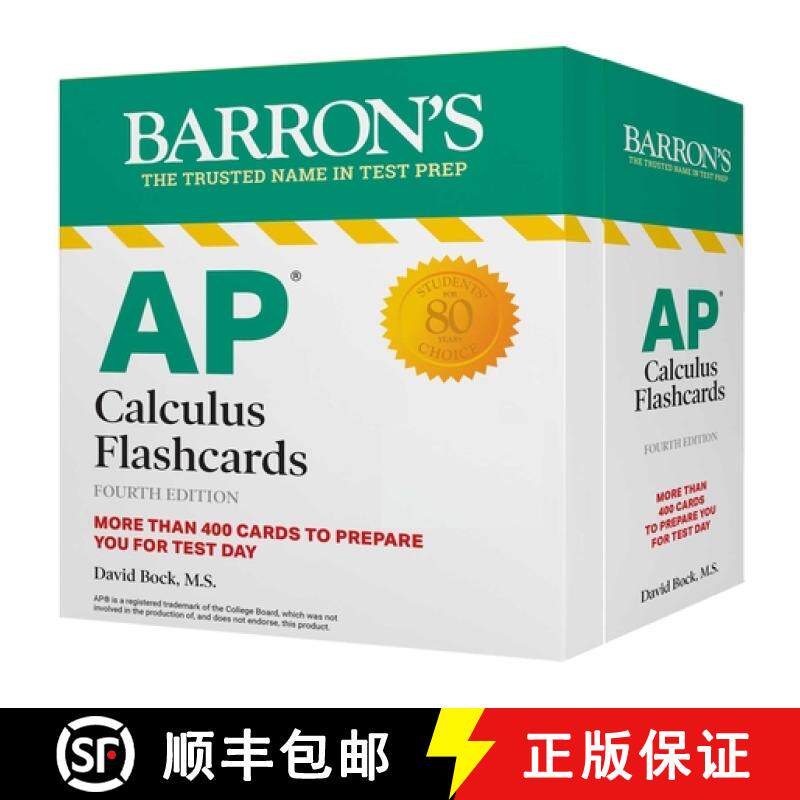 【3-4周达】AP Calculus Flashcards, Fourth Edition: Up-To-Date Review and Practice + Sorting Ring for ... [9781506264172]