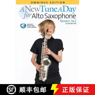 【3-4周达】A New Tune a Day: Alto Saxophone Books 1 & 2 Omnibus Edition - Book/Online Audio [9781847721594]
