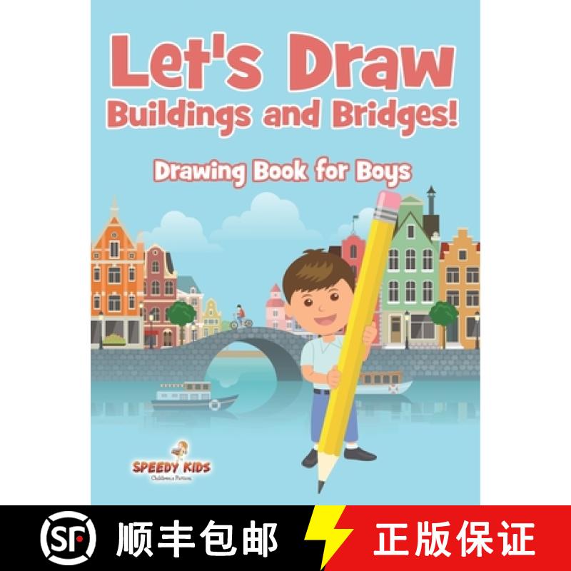 【2-3周达】Let's Draw Buildings and Bridges! : Drawing Book for Boys [9798869442192]