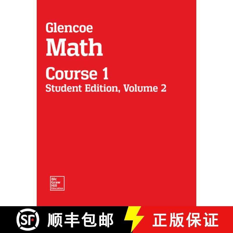 【3-4周达】Glencoe Math, Course 1, Student Edition, Volume 2 [9780076709304]