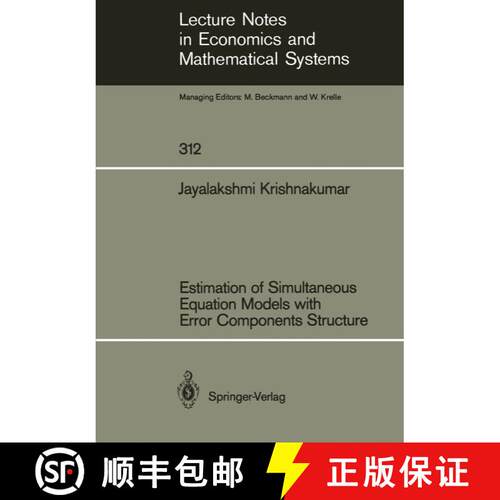 【3-4周达】Estimation of Simultaneous Equation Models with Error Components Structure [9783540500315]