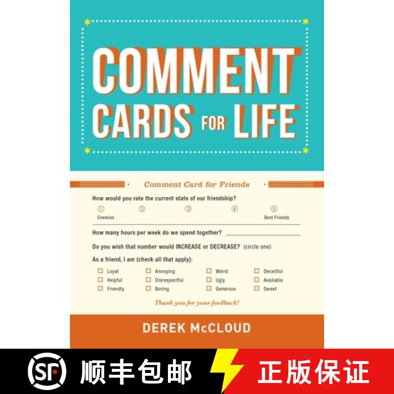 【3-4周达】Comment Cards for Life [9781440586323]