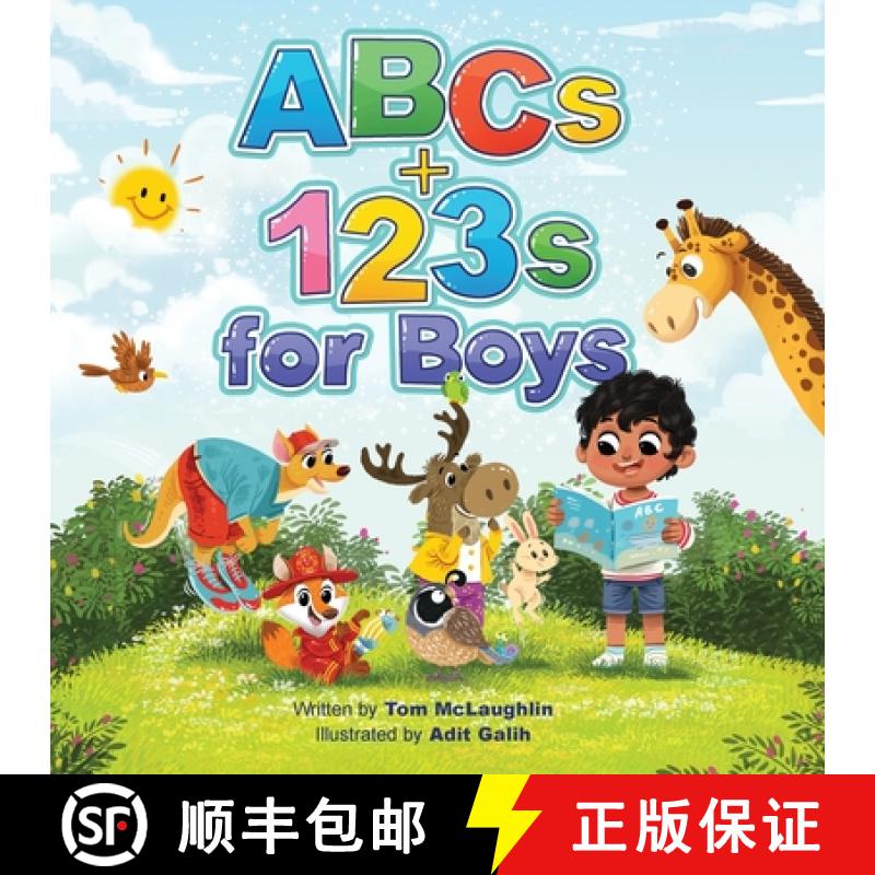 【3-4周达】ABCs and 123s for Boys: A fun Alphabet book to get Boys Excited about Reading and Counting... [9781734896107]