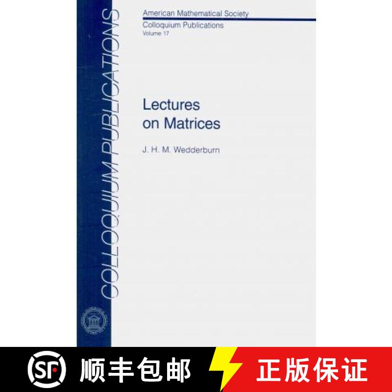 【3-4周达】Lectures on Matrices [9780821846100]