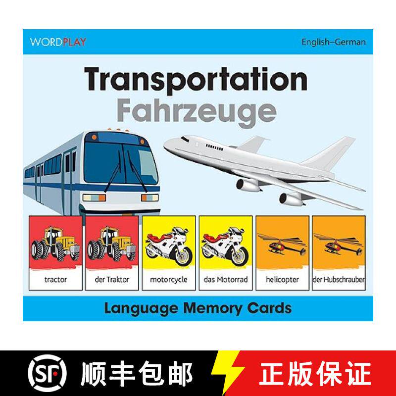 预订 Wordplay Language Memory Cards-Transportation (English-German) [9781840595543]