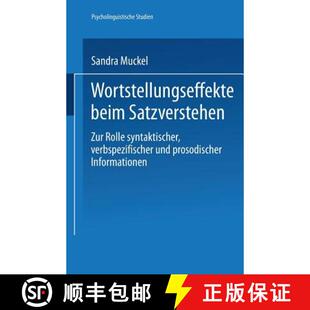 Rolle Satzverstehen syntaktischer pr... Wortstellungseffekte und 4周达 9783824445080 beim verbspezifischer Zur