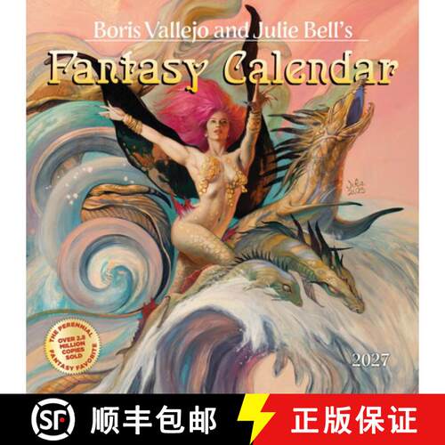 【3-4周达】Boris Vallejo and Julie Bell's Fantasy Wall Calendar 2027 : A Year of Classic Fantasy Art ... [9781523534203]