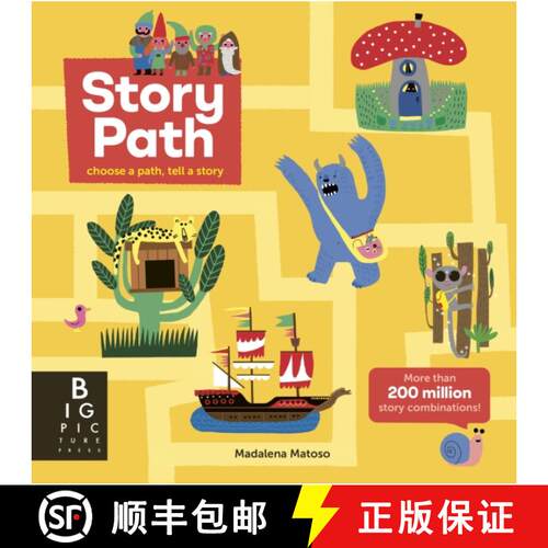 【3-4周达】Story Path: An interactive board book for toddlers where you choose your own adventure [9781835872864]