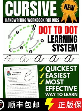 【3-4周达】Cursive Handwriting Workbook For Kids: Dot To Dot Cursive Practice Book (Beginning Cursive) [9781913357085]