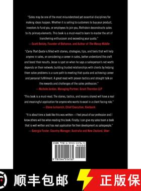 【3-4周达】Carry That Quota: Sales Tactics and Stories By the Rep For the Rep [9781544514765]