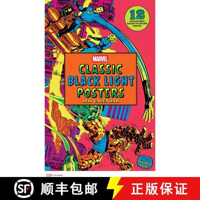 【3-4周达】Marvel Classic Black Light 2026 Poster Calendar with 12 Frameable Prints [9781419782992]