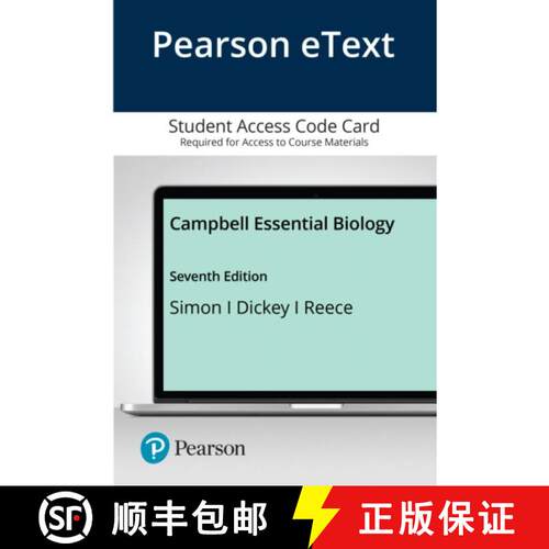 【3-4周达】精装 Pearson Etext Campbell Essential Biology -- Access Card [9780135214046]