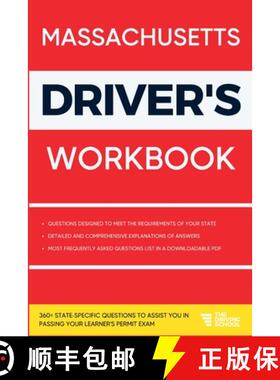 【3-4周达】Massachusetts Driver's Workbook: 360+ State-Specific Questions to Assist You in Passing Yo... [9781803601731]