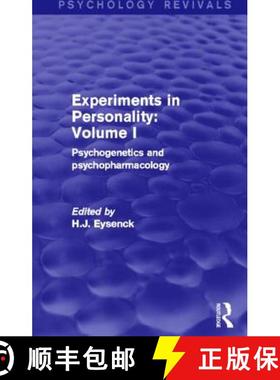 【3-4周达】Experiments in Personality: Volume 1 (Psychology Revivals) : Psychogenetics and psychophar... [9780415842556]